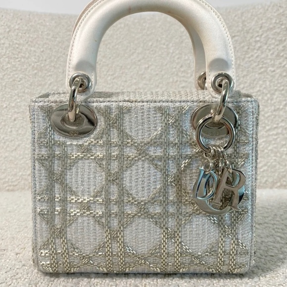 Authentic Dior Mini Lady Bag Sequin Tweed - Picture 1 of 12